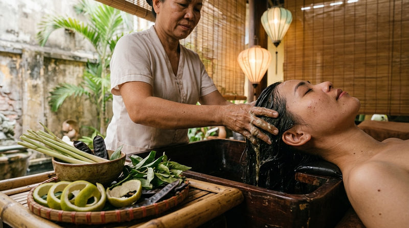 The Magic of a Traditional Vietnamese Herbal Hair Wash