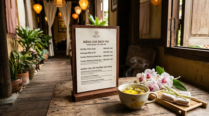 Bảng giá dịch vụ Hair Wash tại Hội An & Những câu hỏi thường gặp (FAQ)