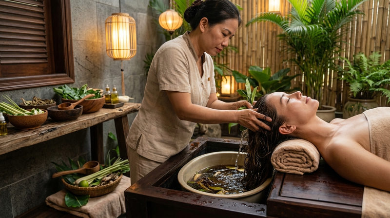 The Magic of a Traditional Vietnamese Herbal Head Spa