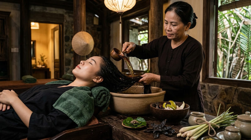 The Magic of a Traditional Vietnamese Herbal Hair Wash